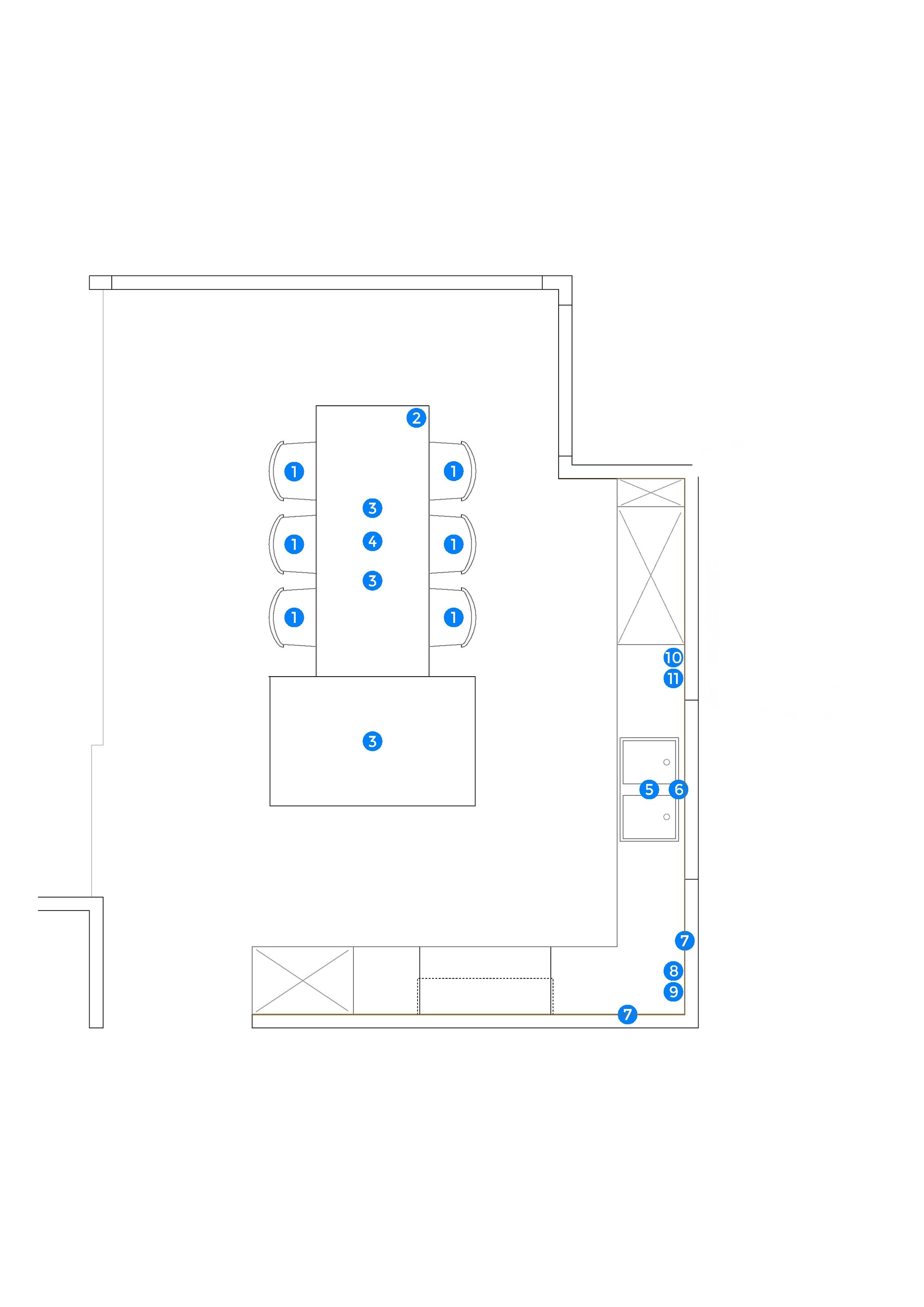 Online Designer Kitchen Floorplan