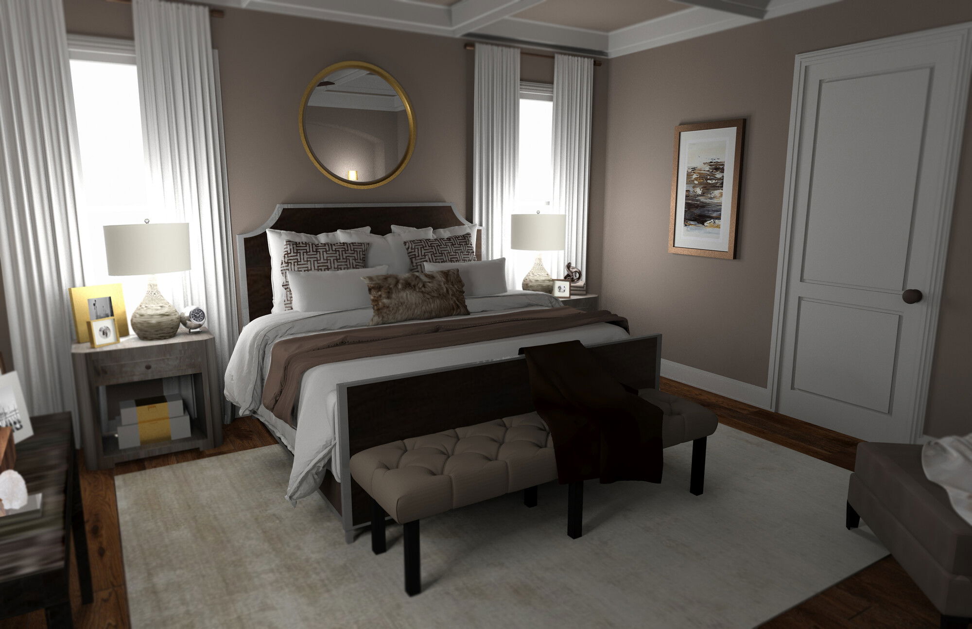 Online Designer Bedroom 3D Model 2