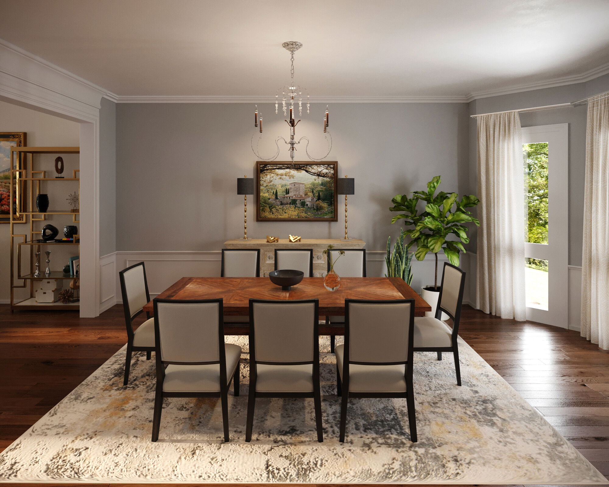 Online Designer Dining Room 3D Model 2