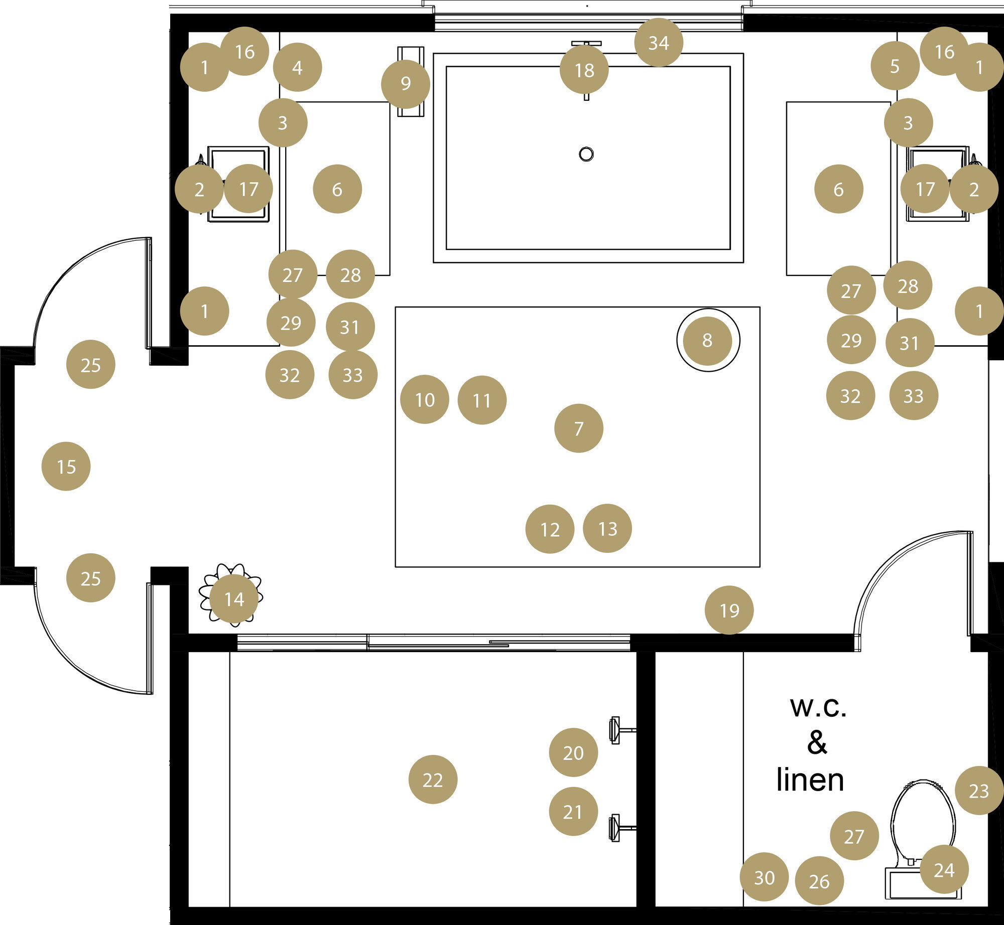 Online Designer Bathroom Floorplan