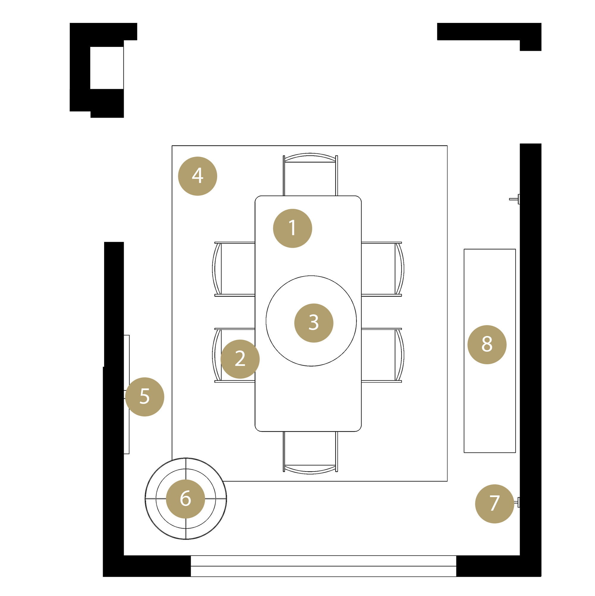 Online Designer Dining Room Floorplan