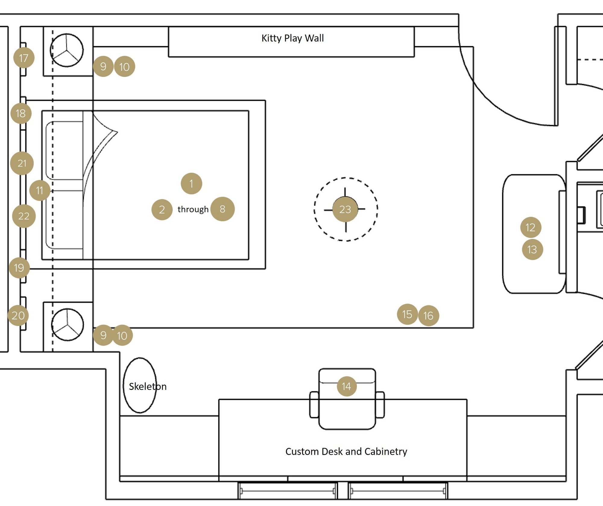 Online Designer Bedroom Floorplan