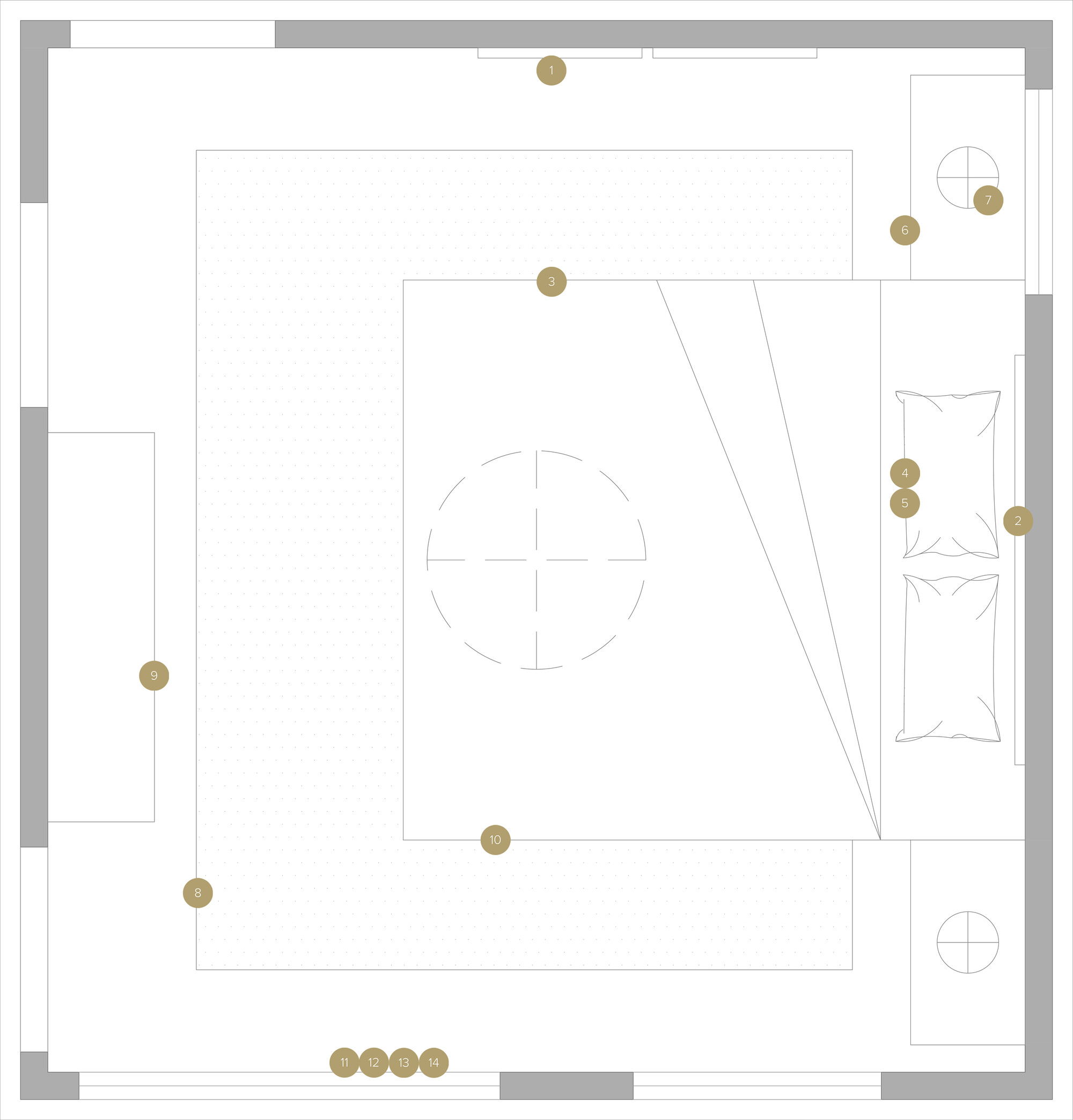 Online Designer Bedroom Floorplan