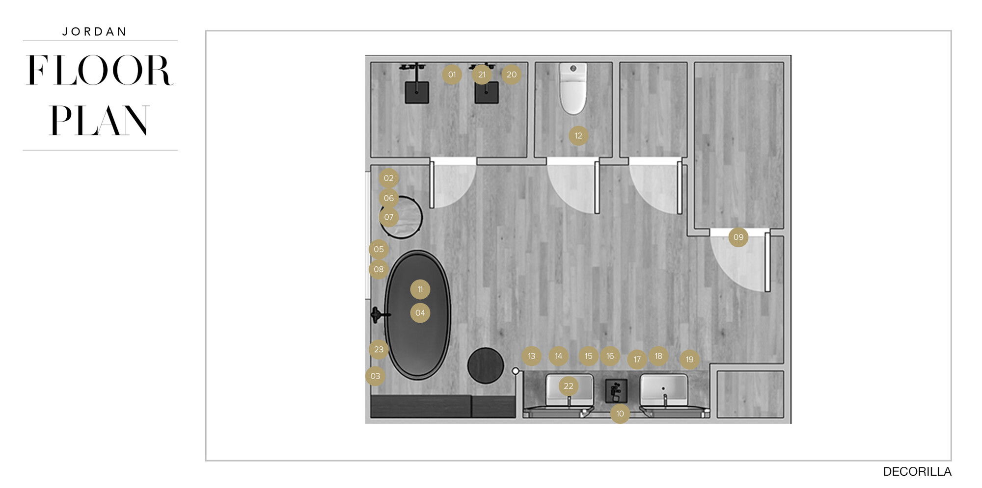 Online Designer Bathroom Floorplan