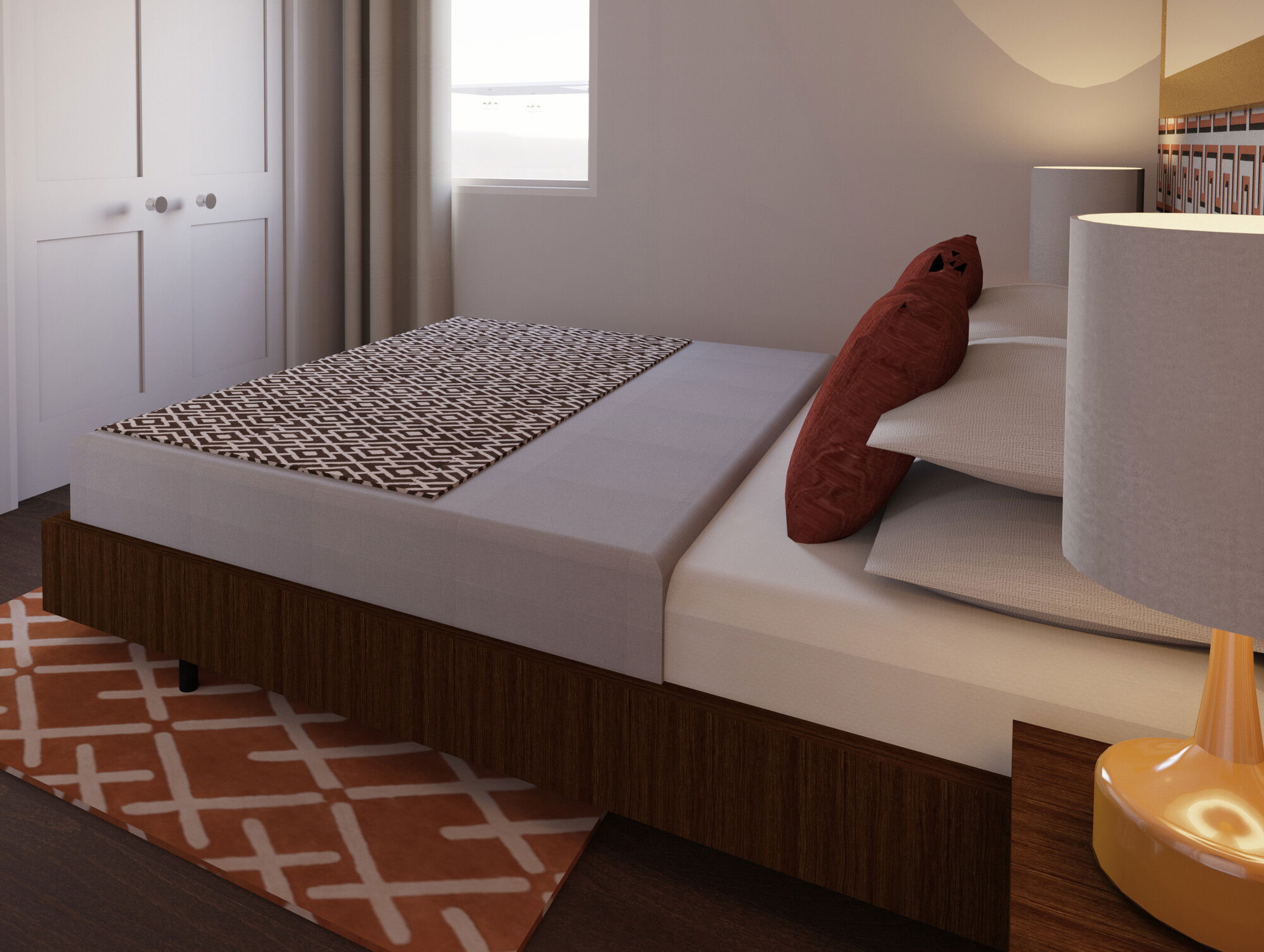 Online Designer Bedroom 3D Model 3