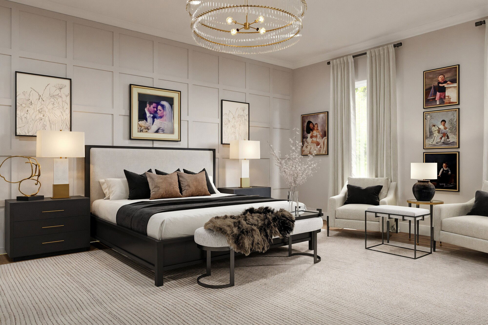 Online Designer Bedroom 3D Model 2