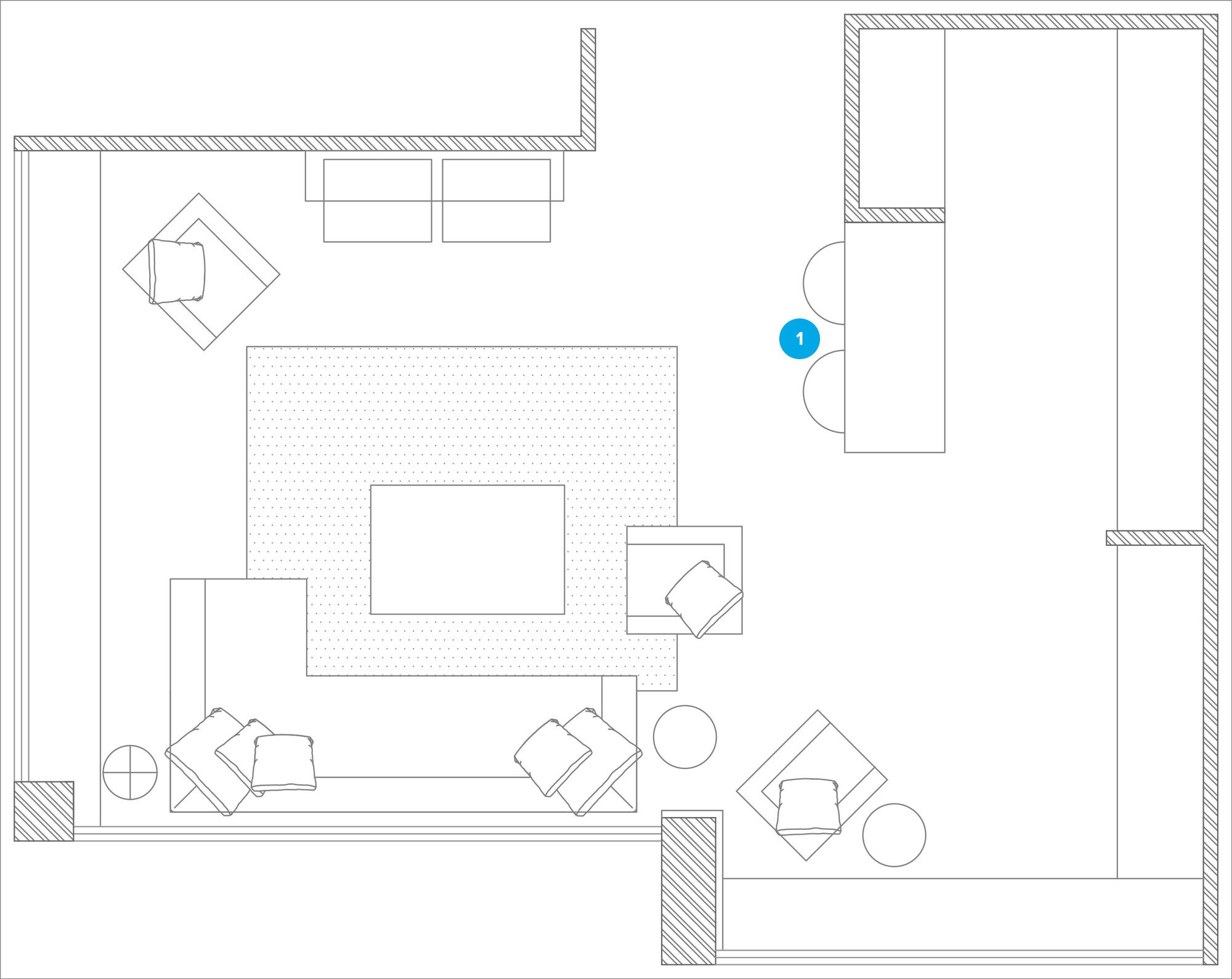 Online Designer Kitchen Floorplan