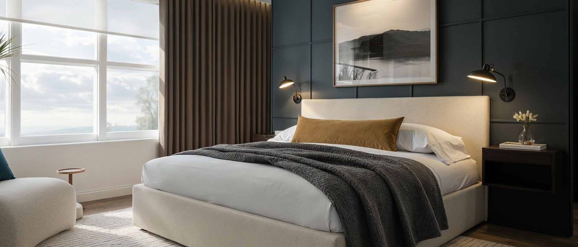 Sleek and Stylish Modern Bedroom Design by top San Antonio interior designers