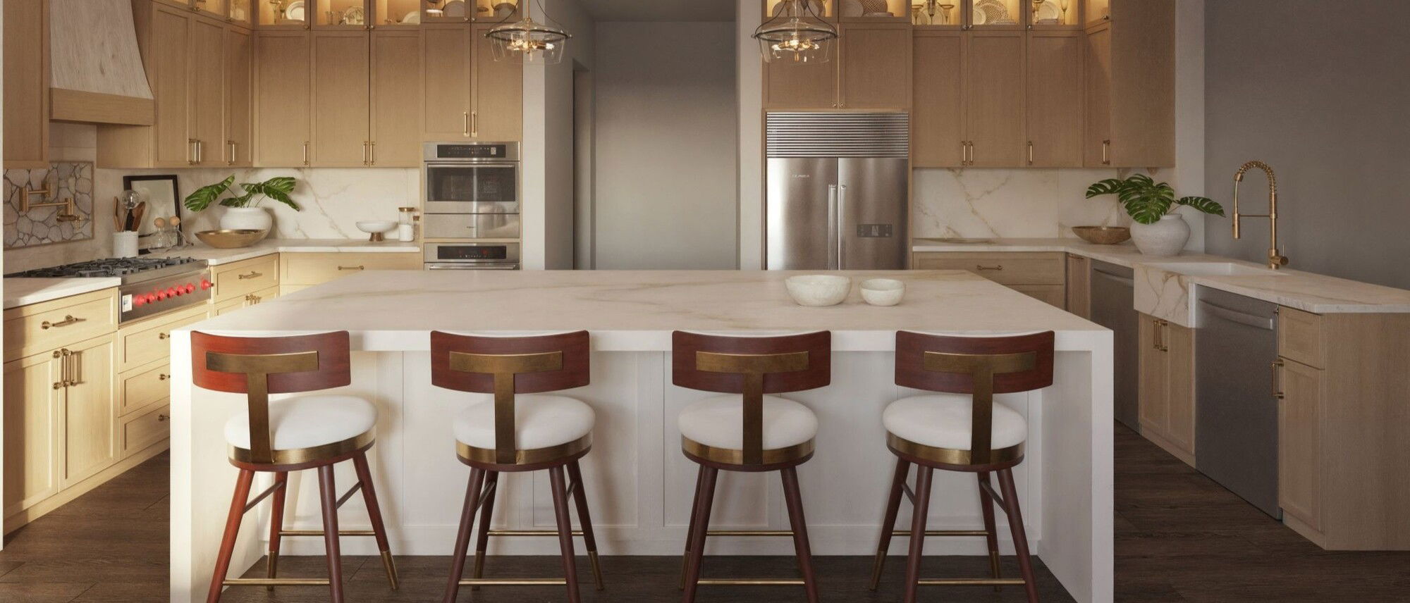 Remodelación de Cocina Moderna Sofisticada - Renderizado Después