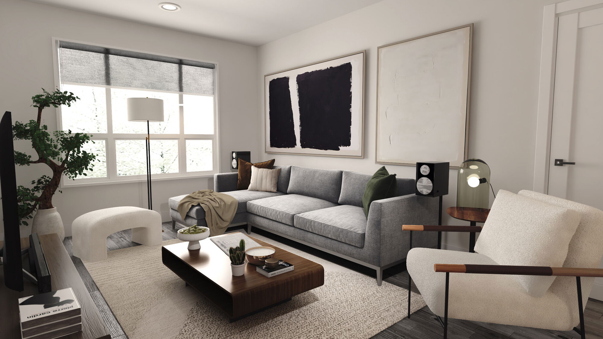 Modelo 3D de sala de estar de diseñador en línea 4
