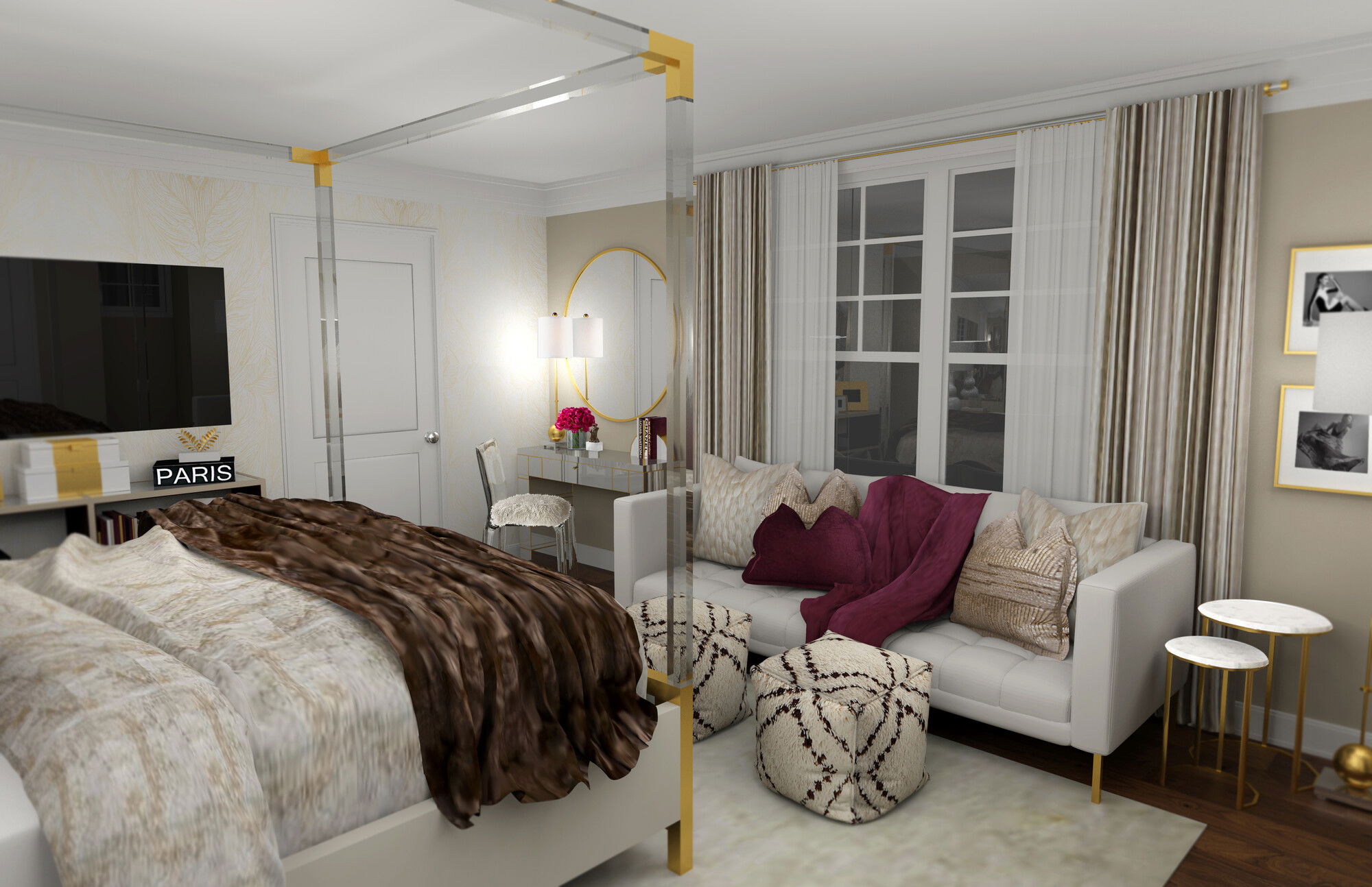 Modelo 3D de Dormitorio del Diseñador en Línea 2