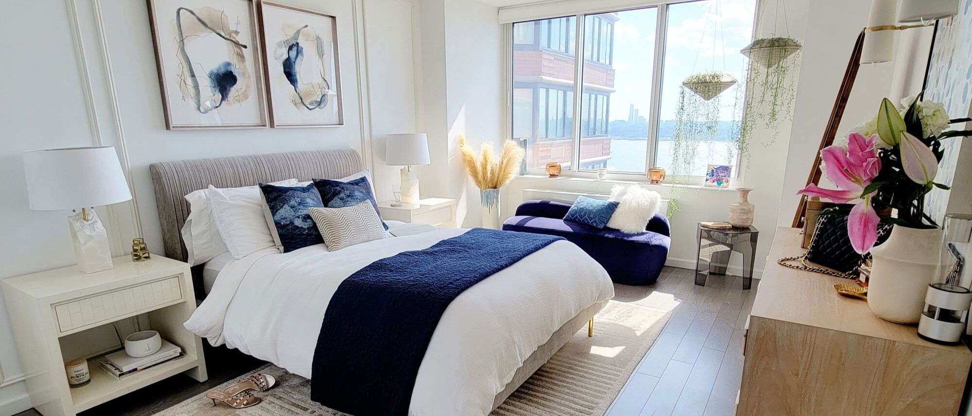 Classy & Tranquil Bedroom Interior Design by interior designers in Bridgeport, Connecticut