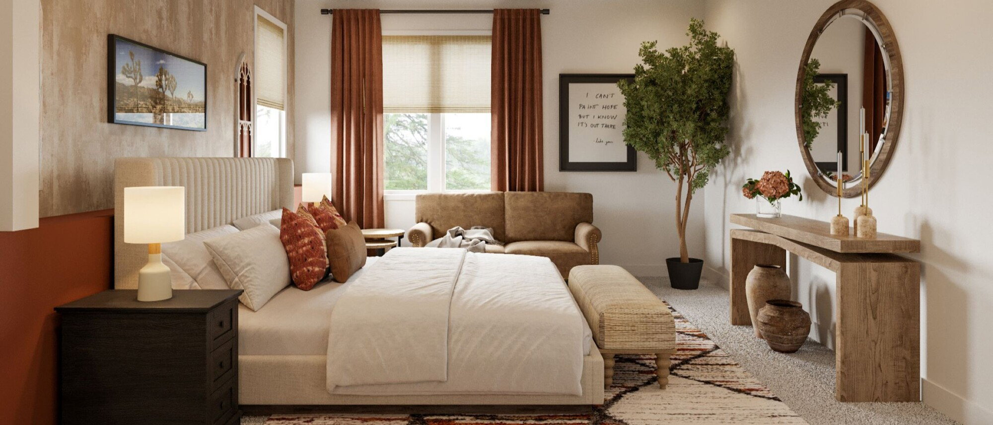Cozy Transitional Bedroom Retreat-Allison After Rendering