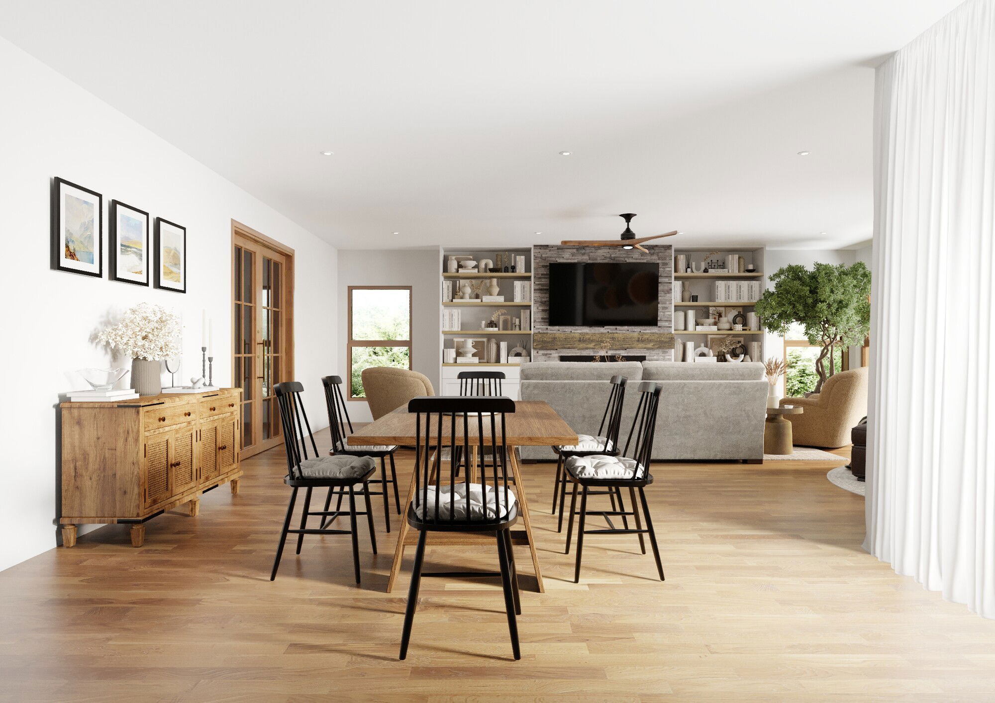 Online Designer Combined Living/Dining 3D Model 10