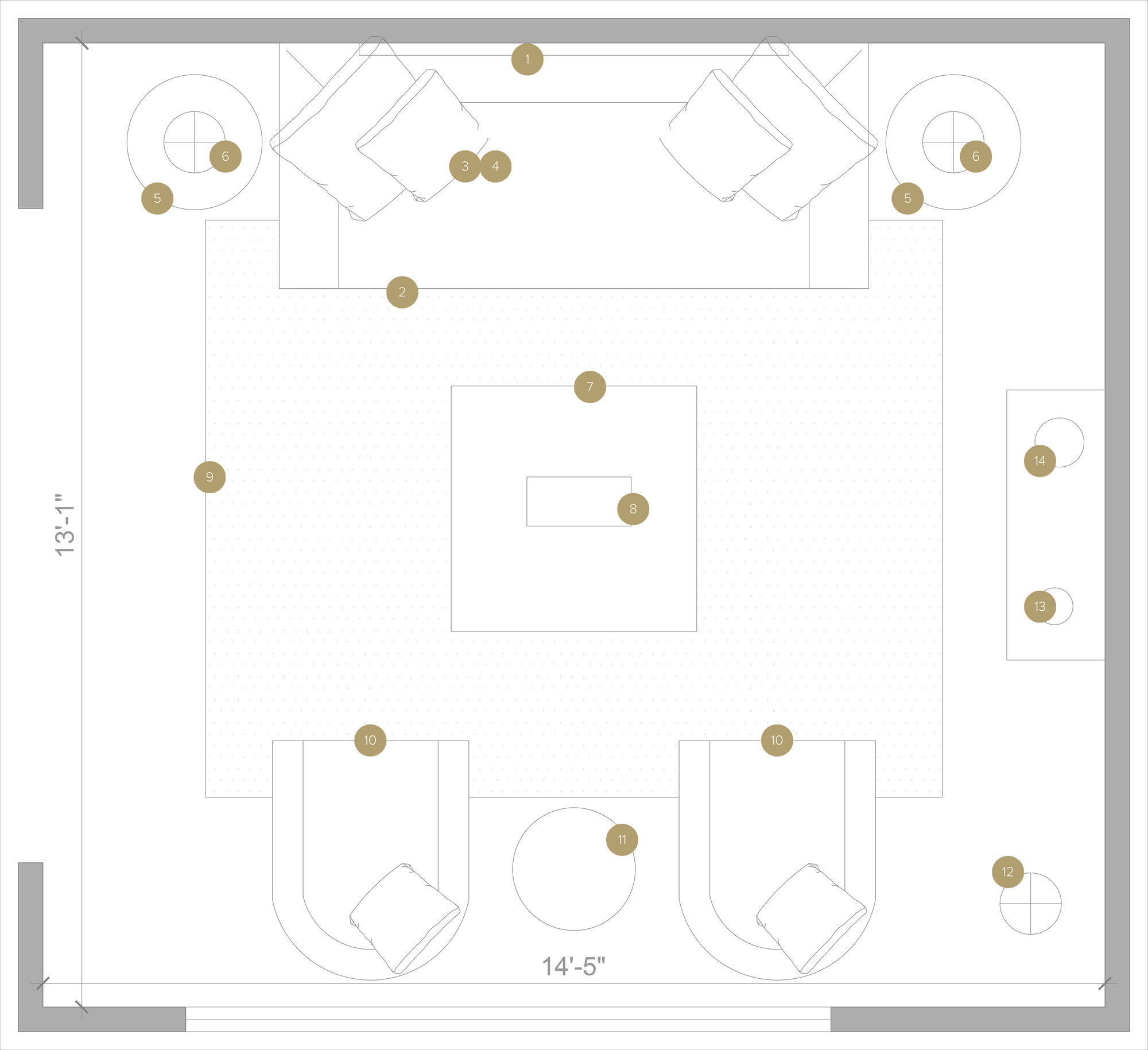 Online Designer Living Room Floorplan