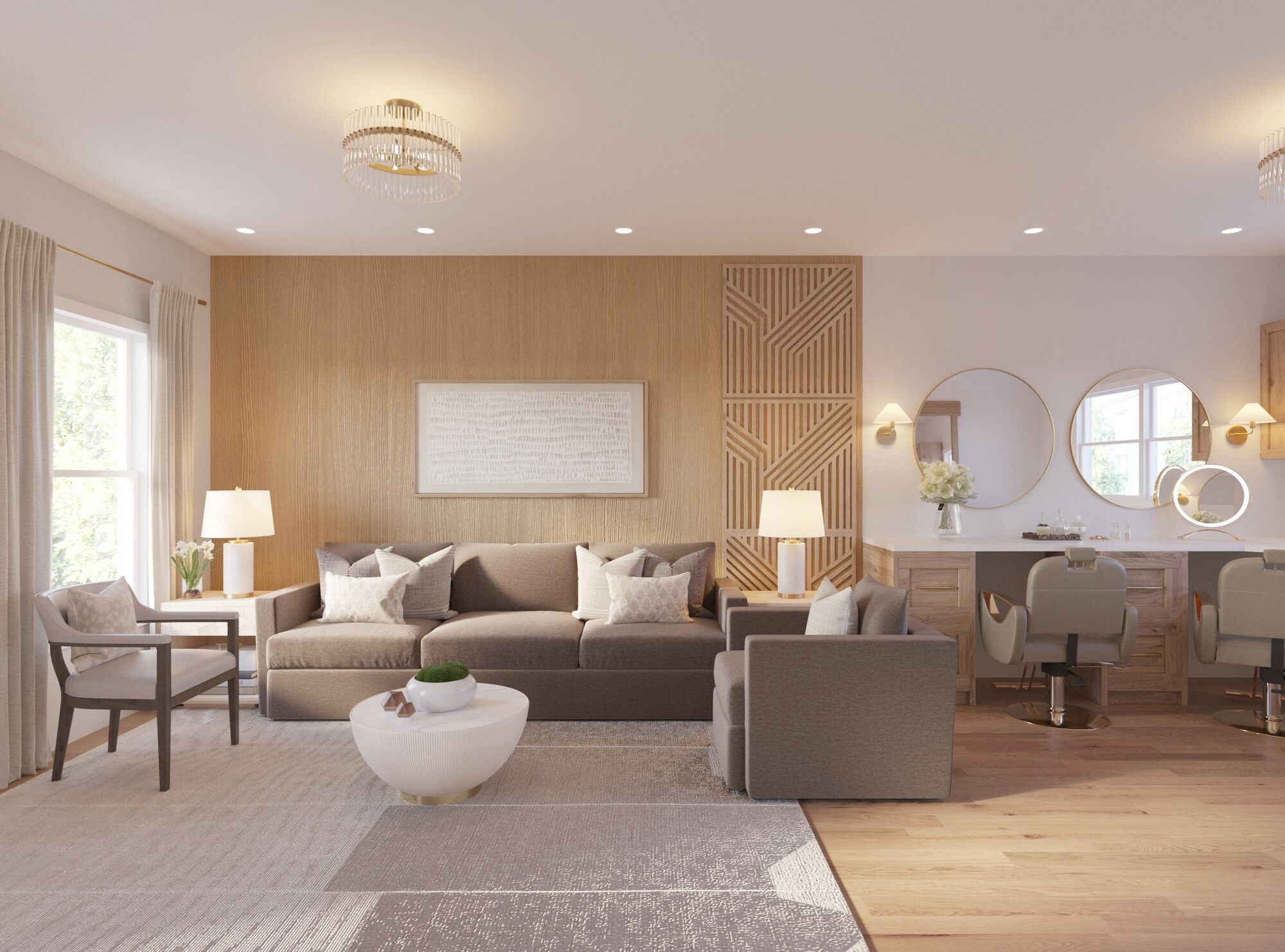 Online Designer Combined Living/Dining 3D Model 1