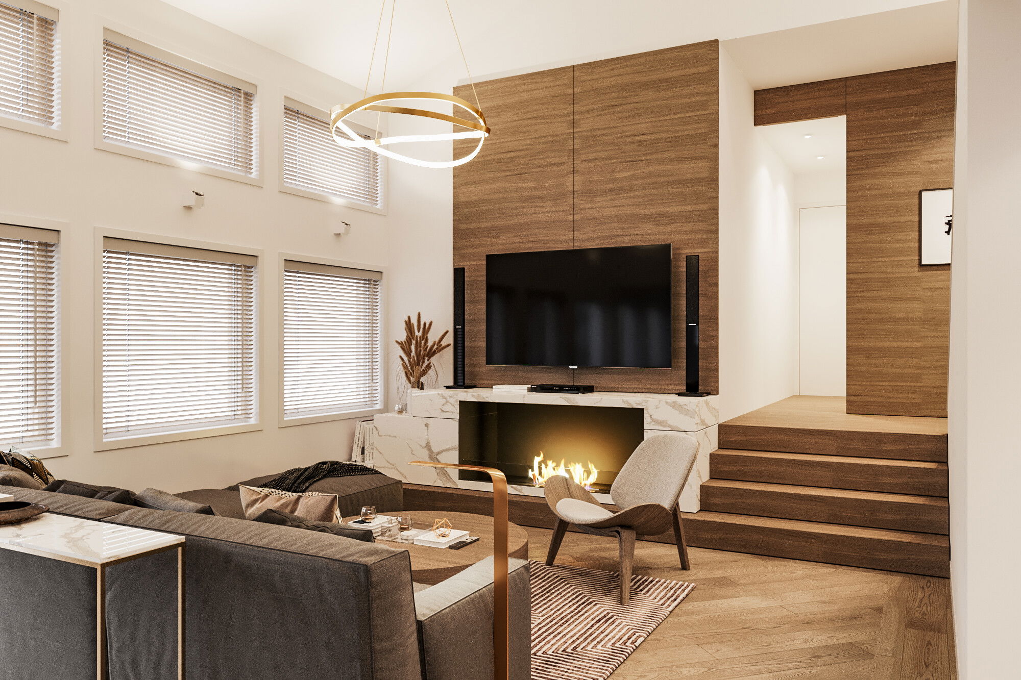 Contemporary Home with Dining Room Design