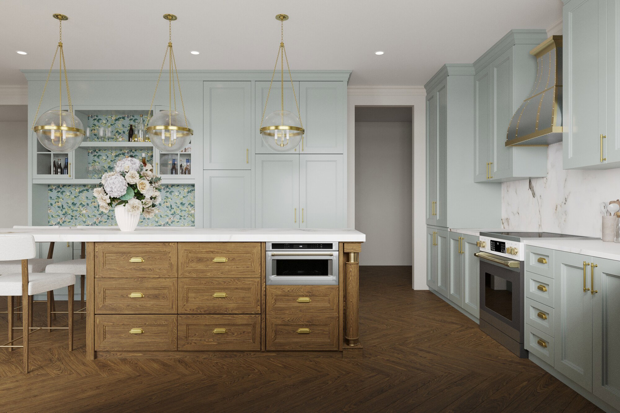 Modelo 3D de Cocina del Diseñador en Línea miniatura3