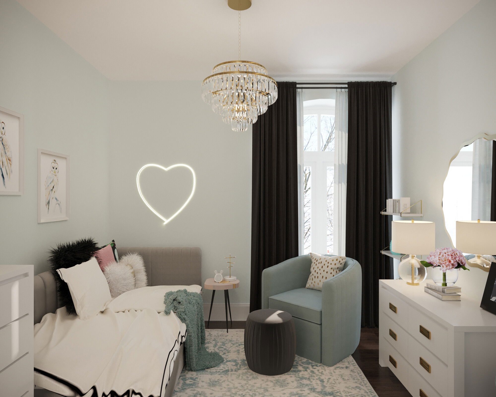 Online Designer Bedroom 3D Model 2