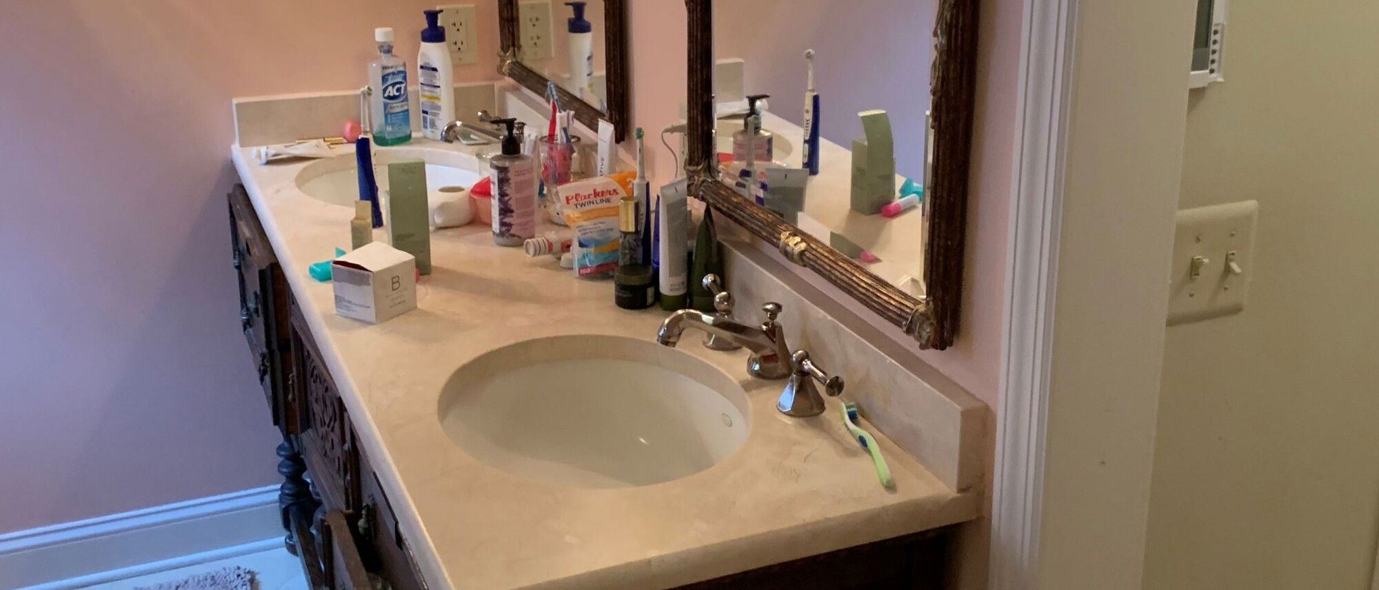 Idea de remodelación de baño contemporáneo blanco - Foto antes