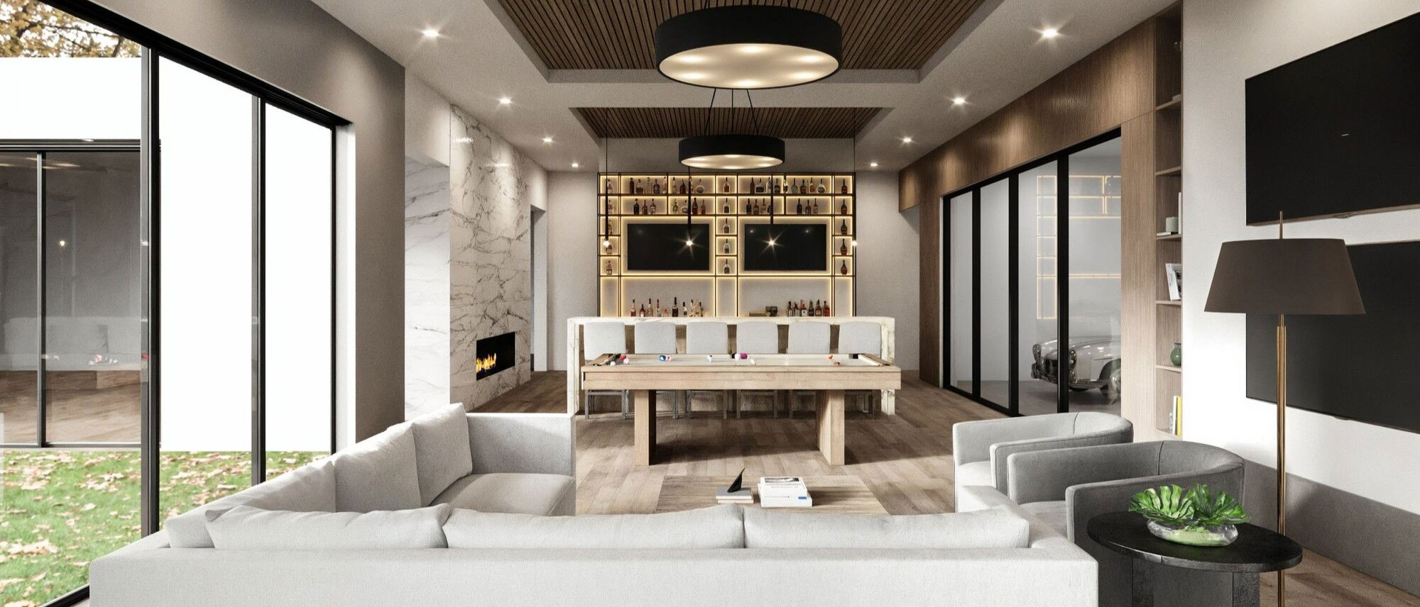 Contemporary Home and Bar Design- After Rendering