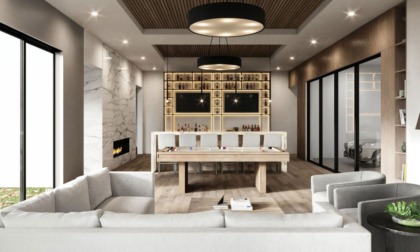 Contemporary Home and Bar Design by affordable Miami interior designers