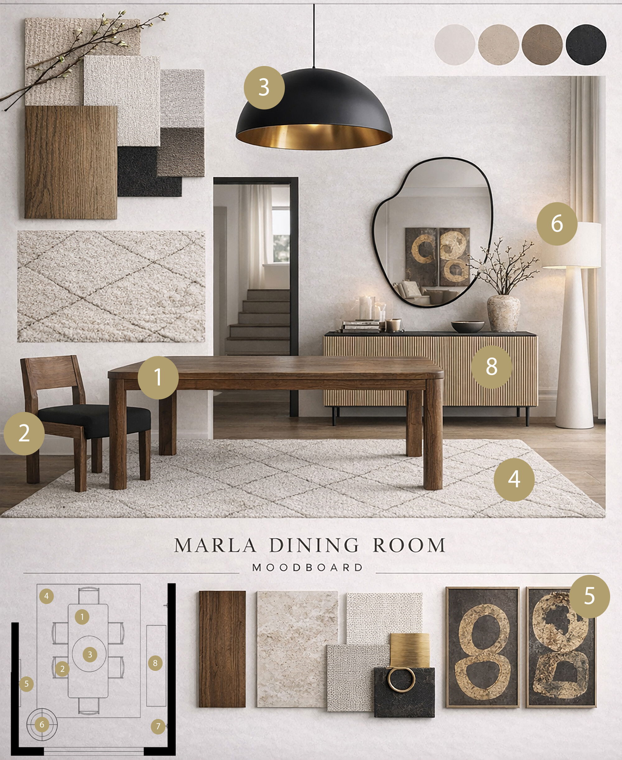 Online Designer Dining Room Interior Design Ideas