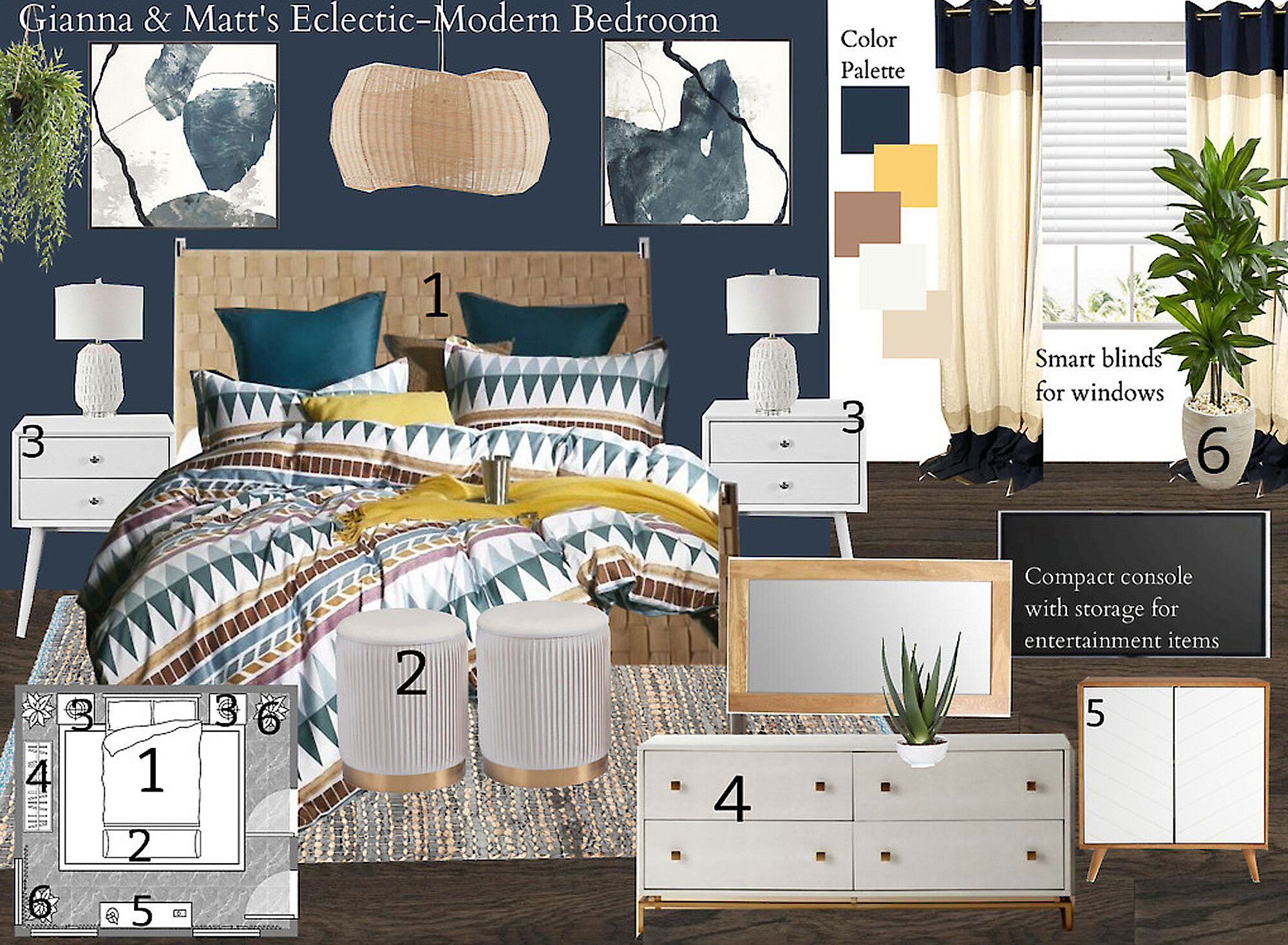 Transitional Style Living Room and Bedroom KaSonndra L. Moodboard 1 thumb