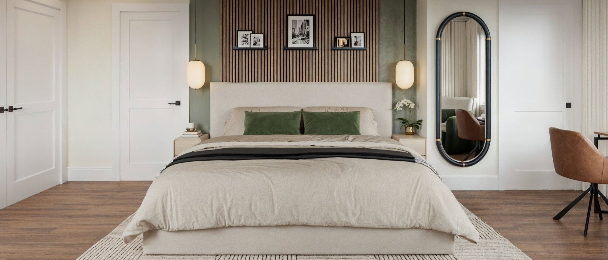 Inviting Modern Bedroom Renovation by affordable Springfield interior designers