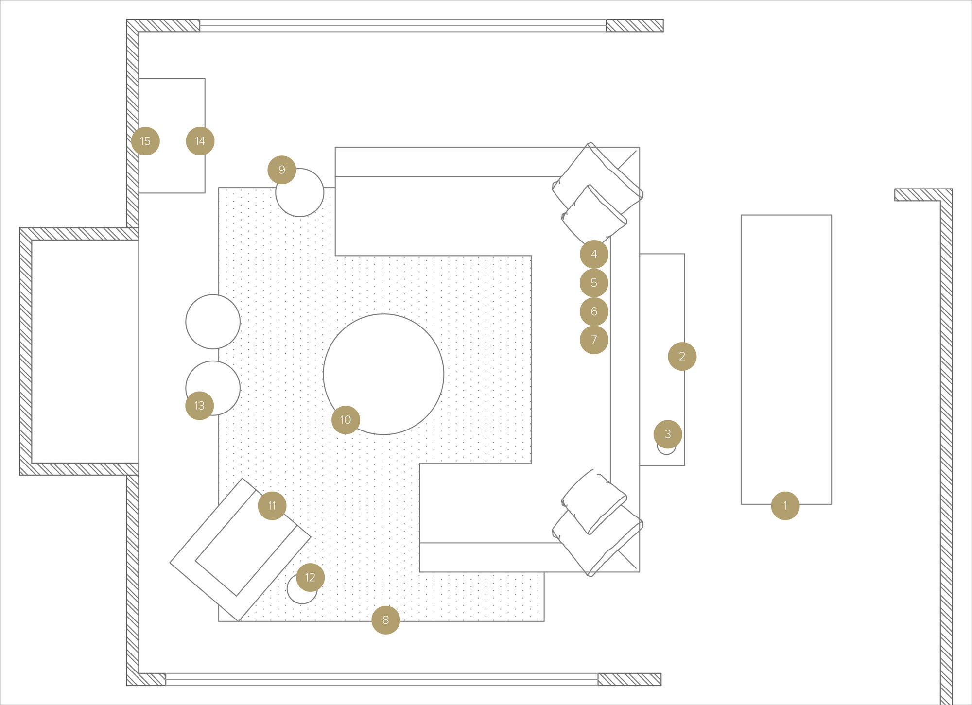 Online Designer Living Room Floorplan