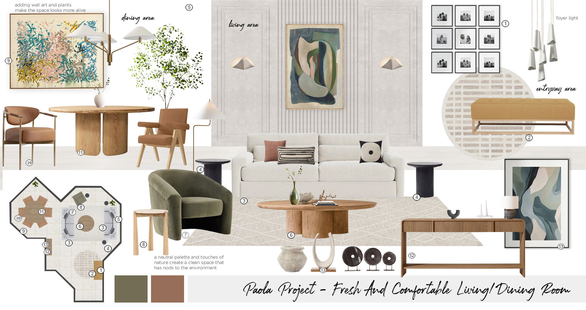 Online Designer Combined Living/Dining Interior Design Ideas