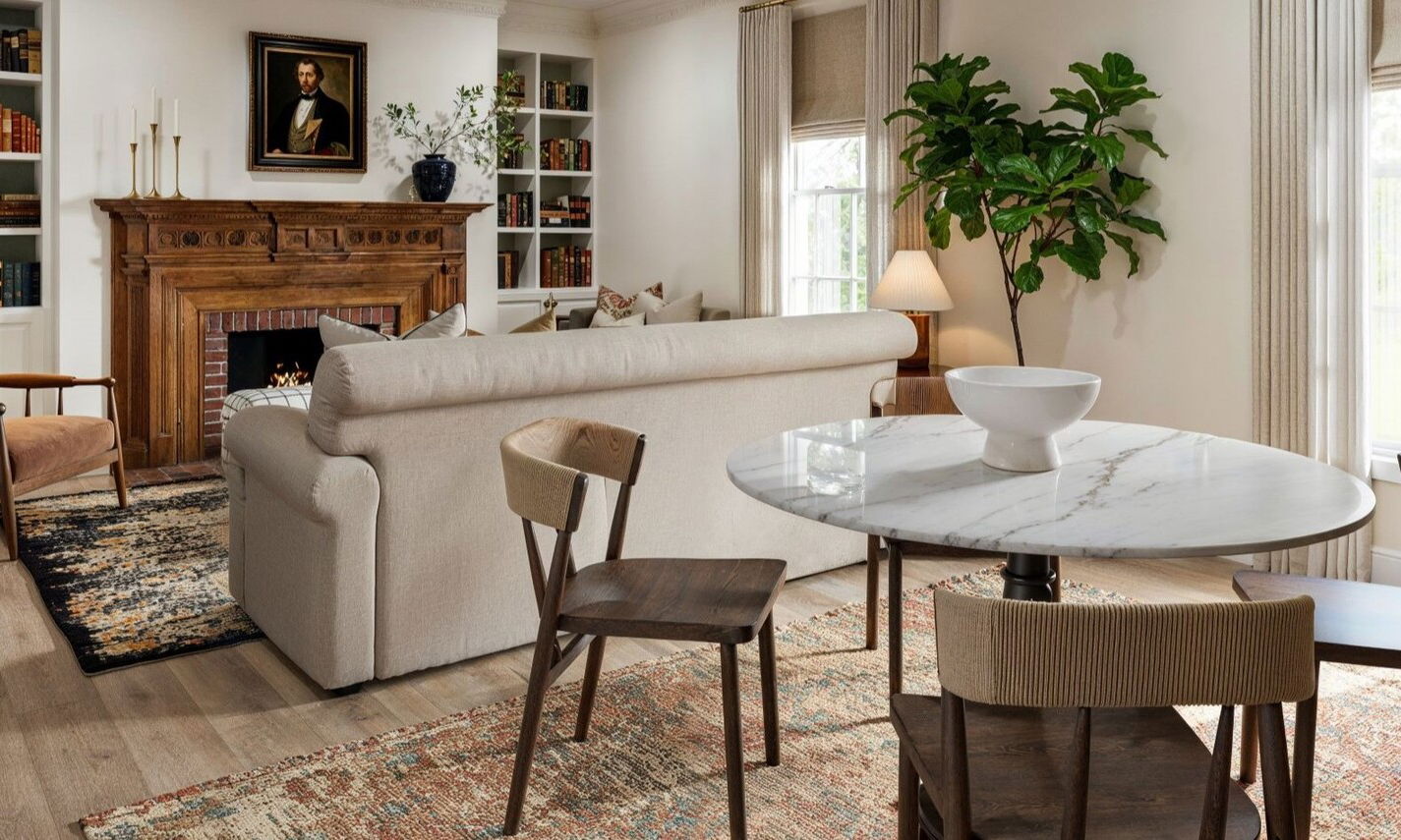 Modern Vintage Home Design by affordable Lowell interior designers