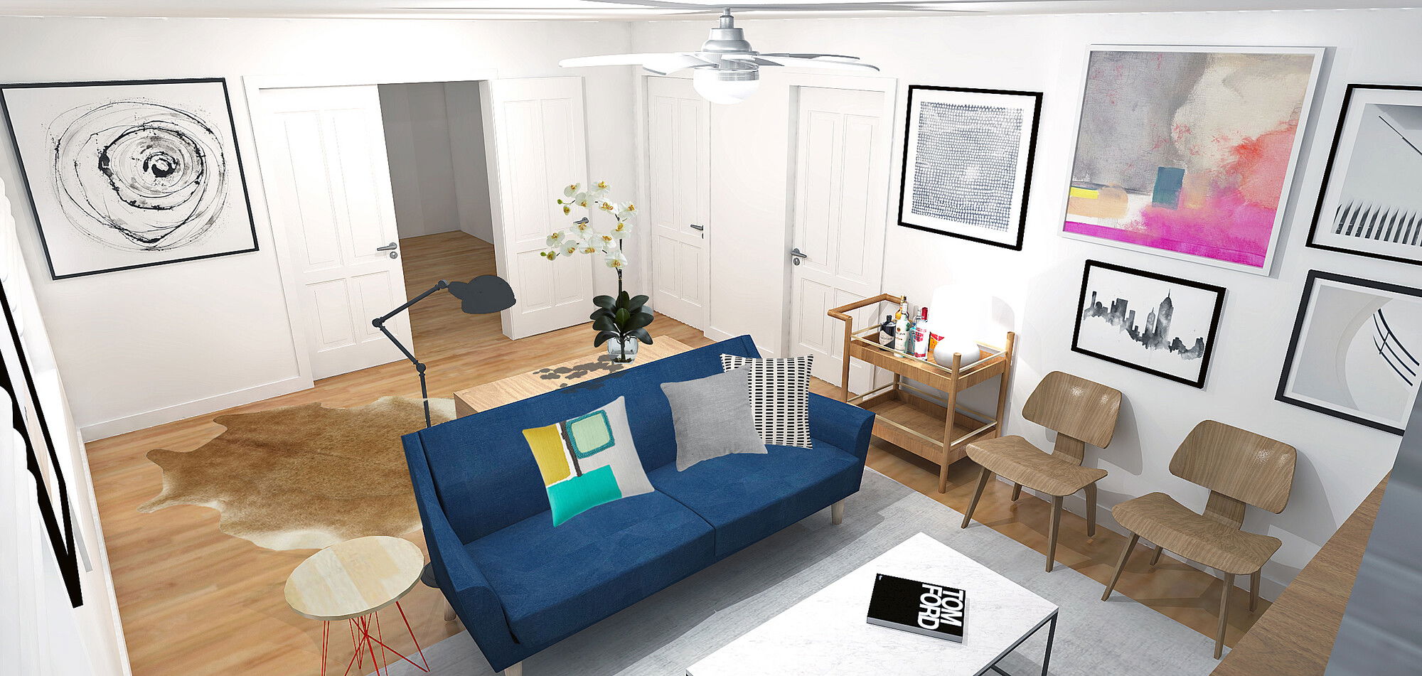 Online Designer Living Room 3D Model 5