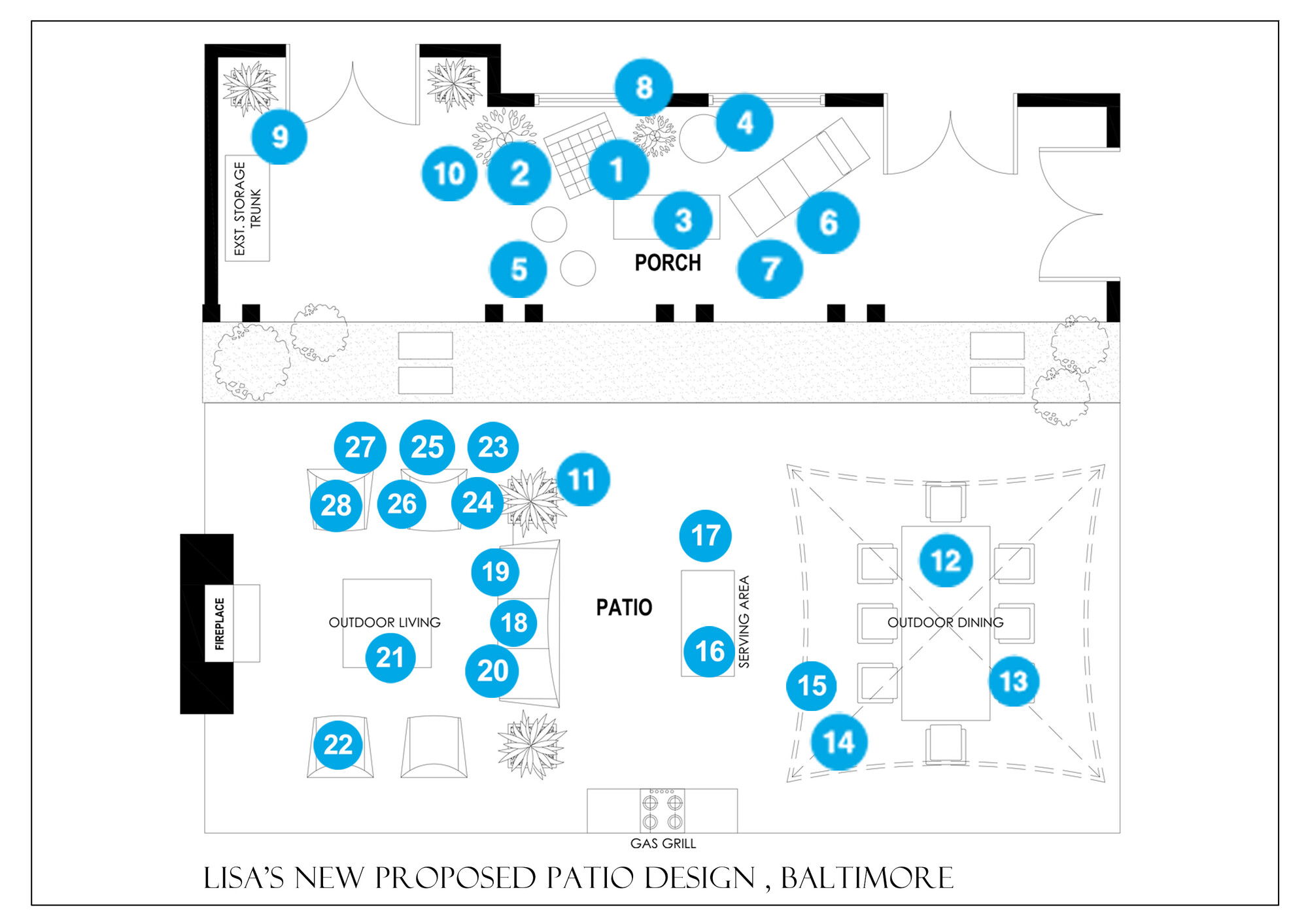 Online Designer Patio Floorplan