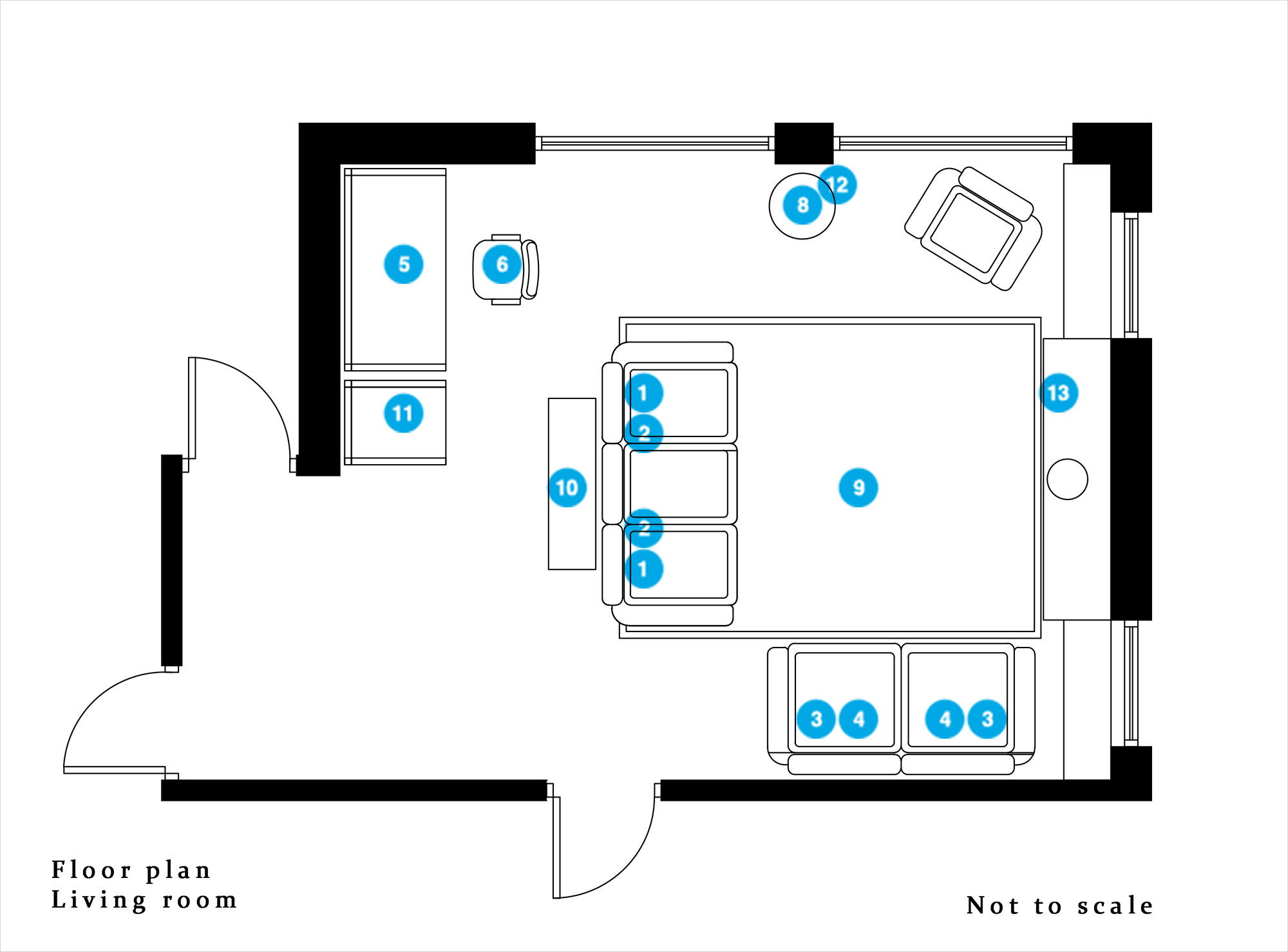 Online Designer Living Room Floorplan