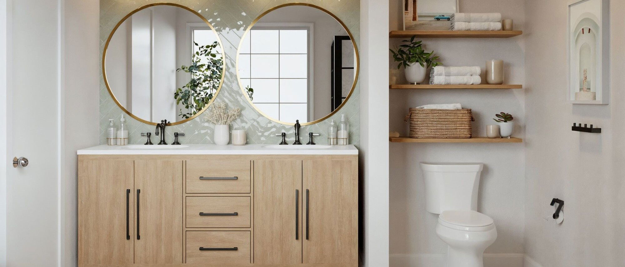 Modern Farmhouse Bathroom- After Rendering