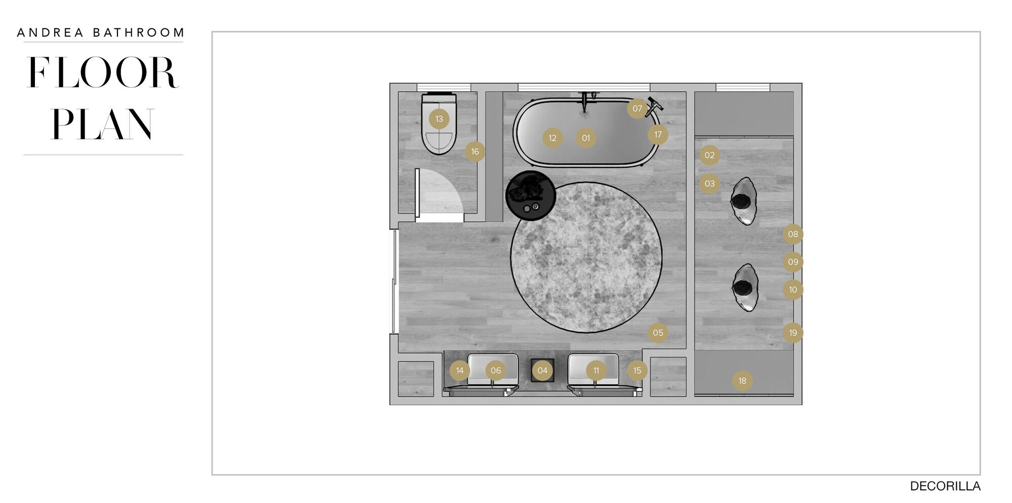 Online Designer Bathroom Floorplan