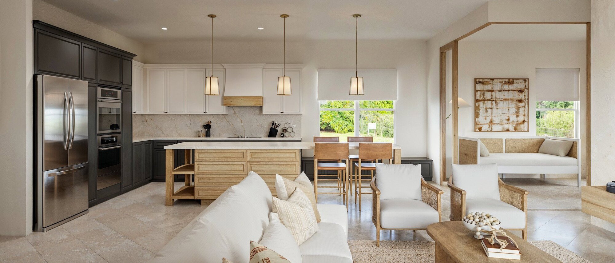 Fresh & Modern Living/Kitchen & Office Design by top Port St. Lucie interior designers