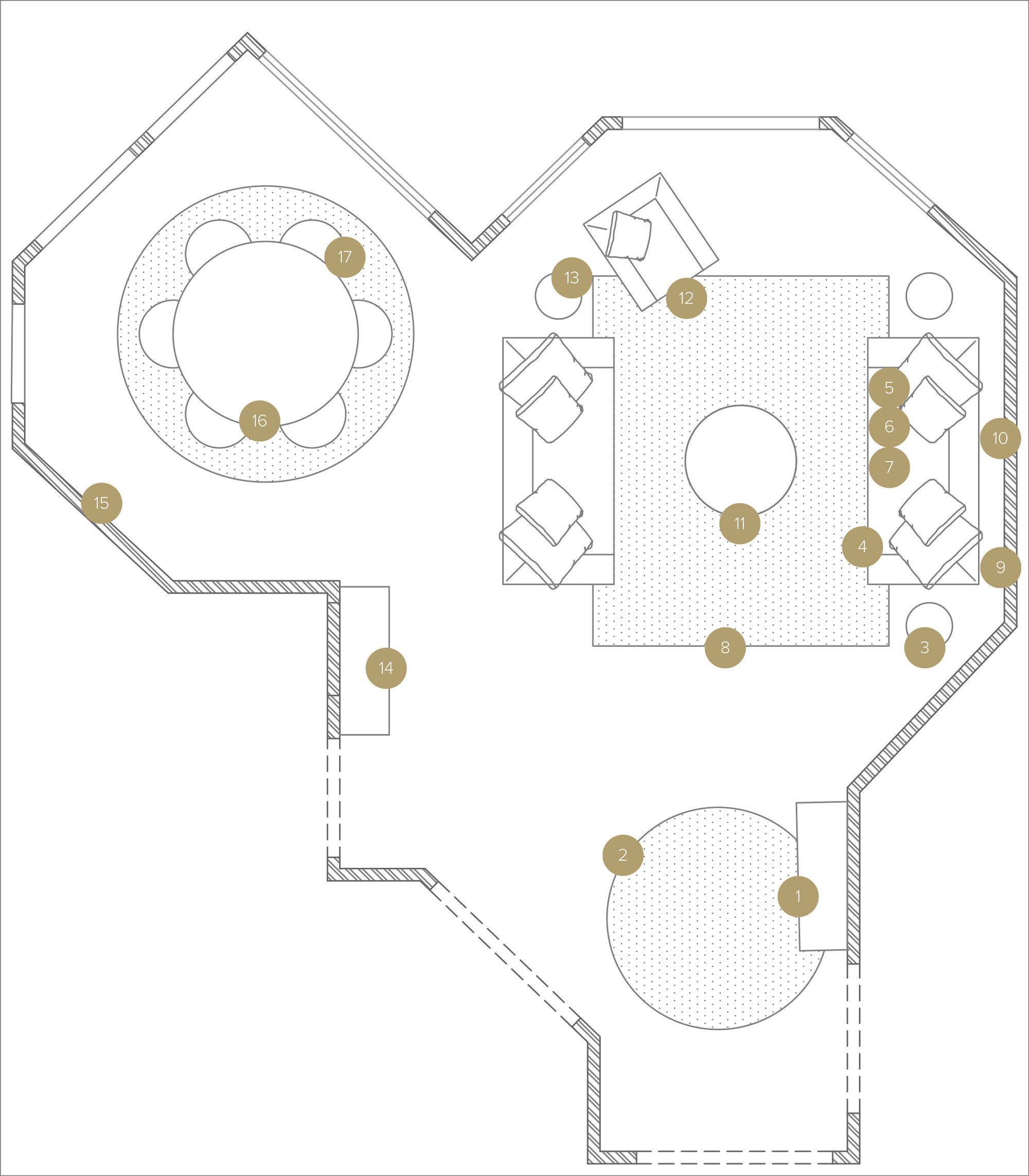Online Designer Combined Living/Dining Floorplan