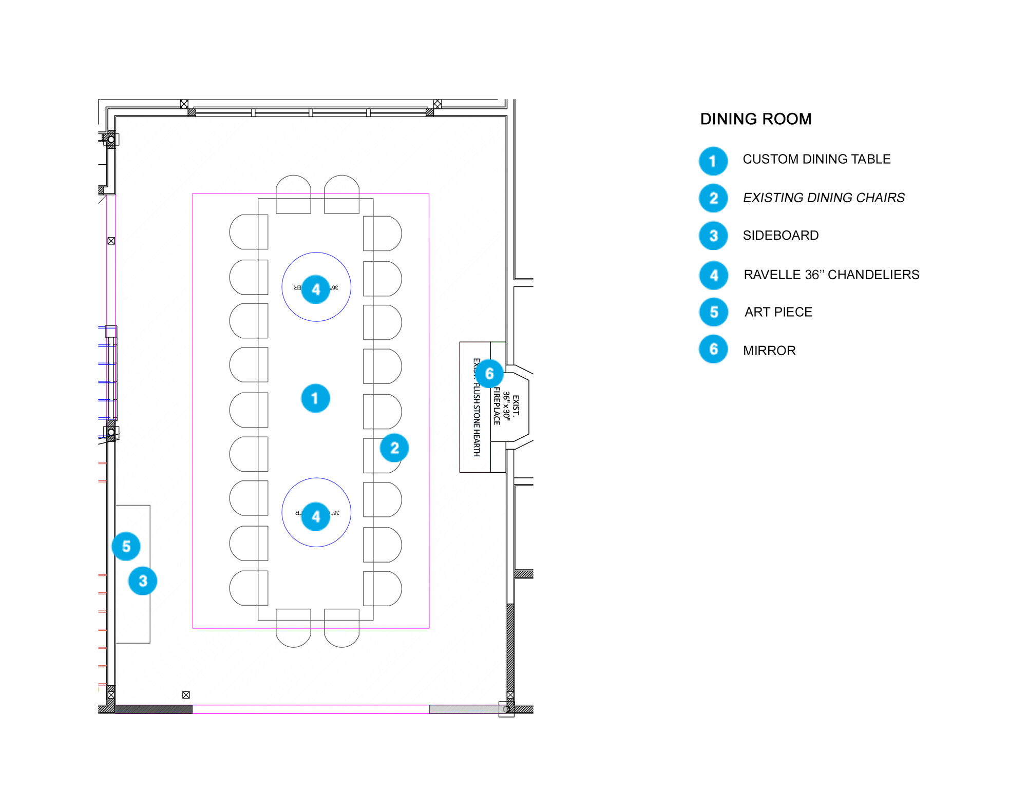 Online Designer Dining Room Floorplan