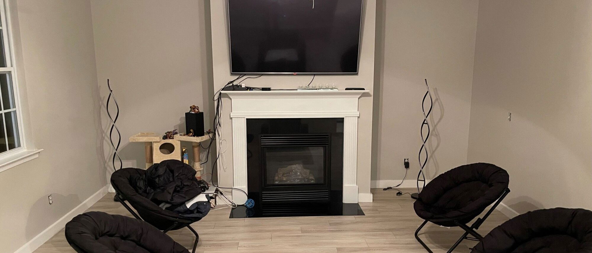 Cozy Modern Minimalist Living Room Design- Before Photo