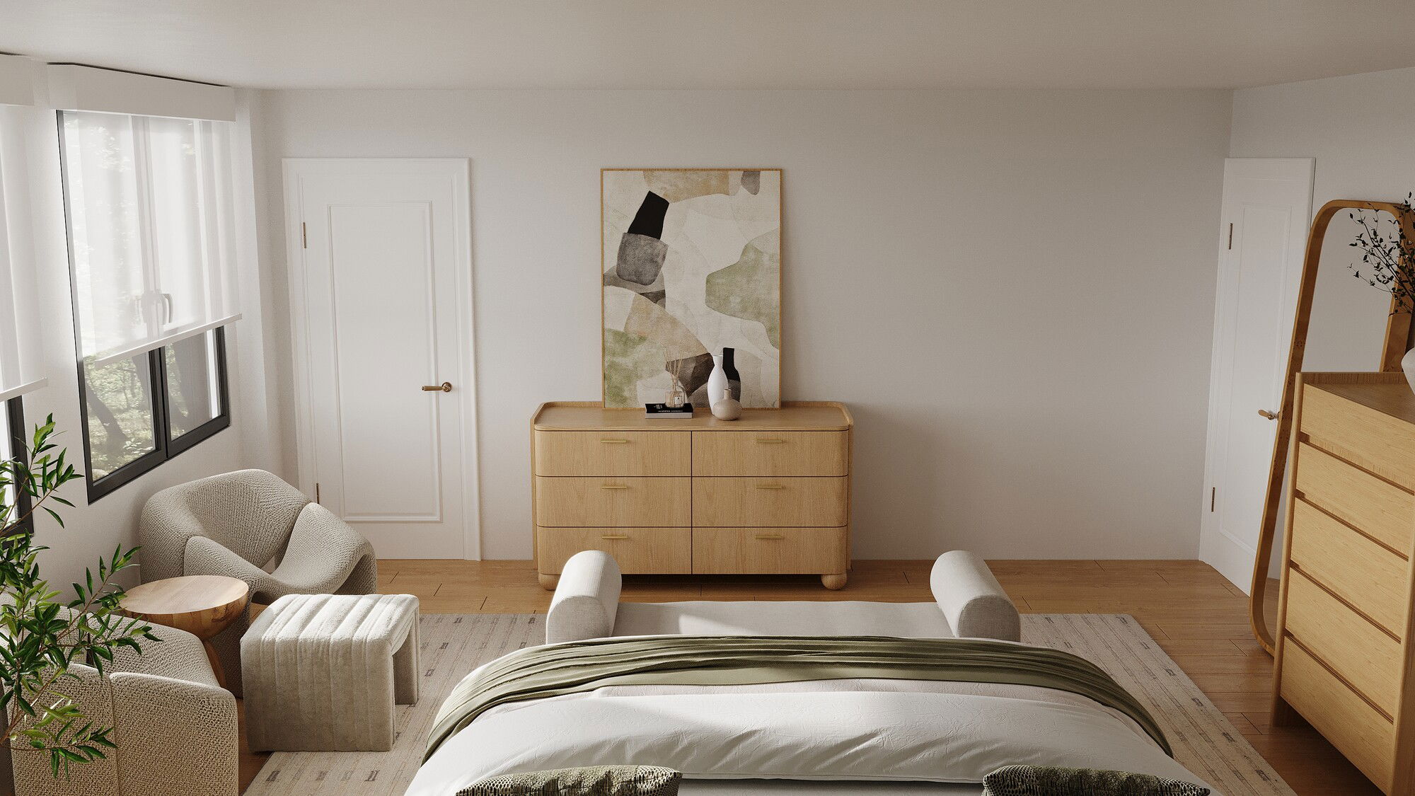 Online Designer Bedroom 3D Model thumbnail3