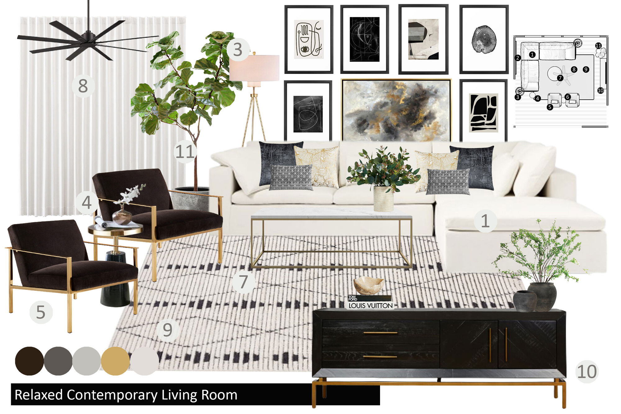 Ideas De Diseño Interior De Sala De Estar De Diseñador En Línea