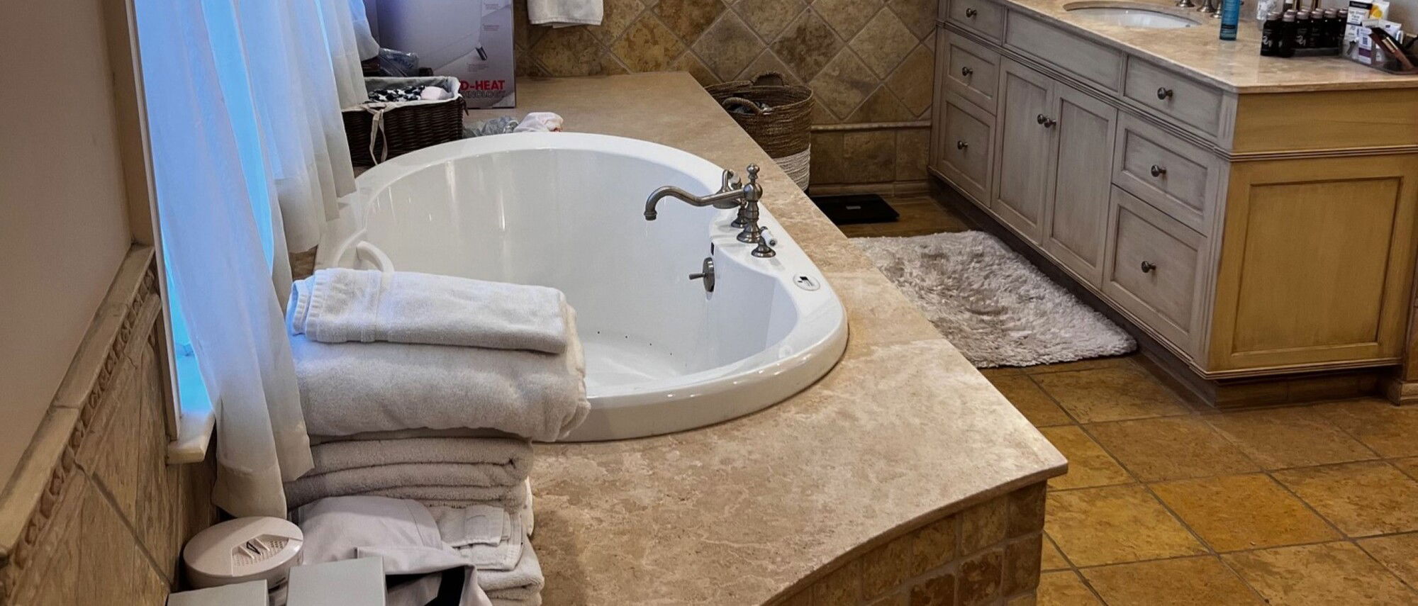 Contemporary Spa-Inspired Bathroom Renovation- Before Photo