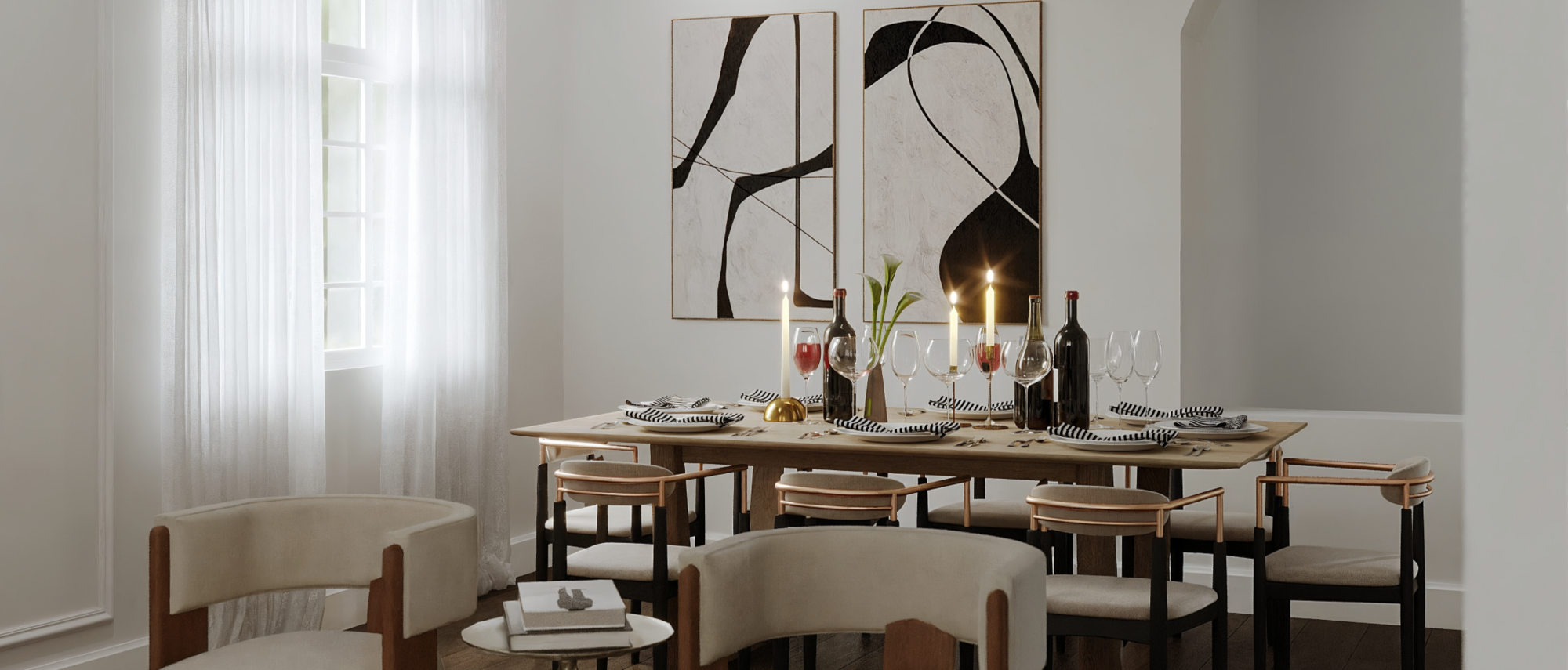 Elegant Contemporary Home Interior Design- After Rendering