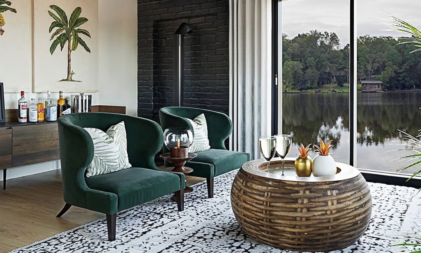 Calm Eclectic Lake House Interior Design by affordable Madison interior designers