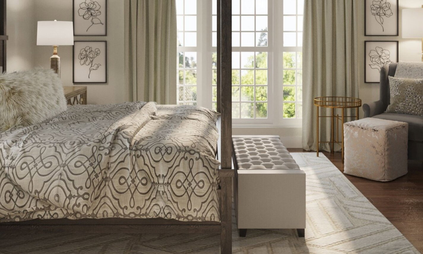 Glamorous Master Bedroom & Bathroom Remodel by top St Louis interior designers