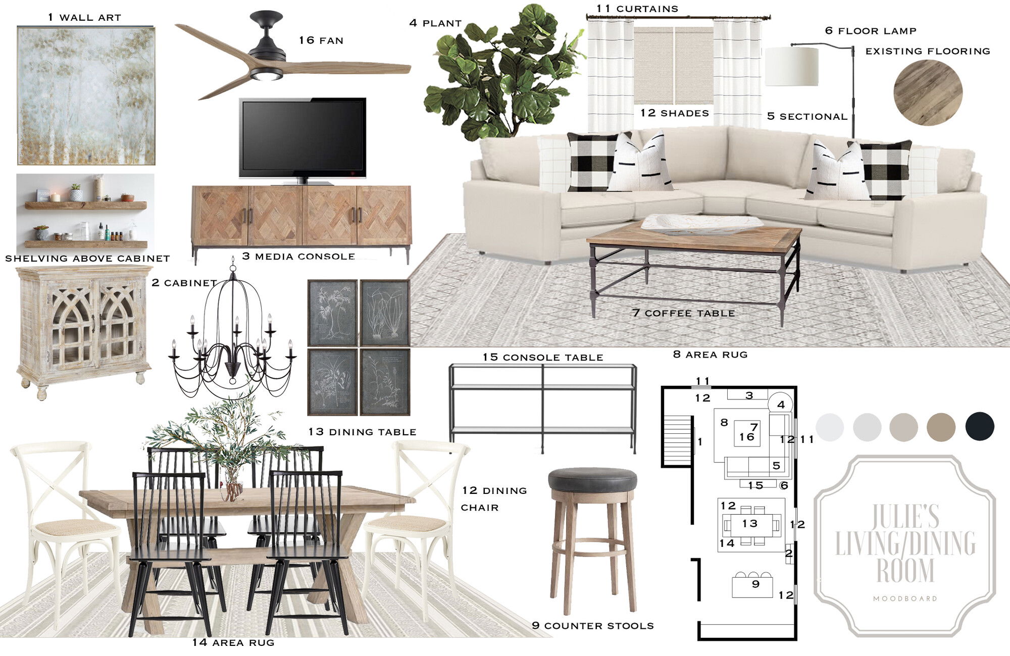 Online Designer Combined Living/Dining Interior Design Ideas