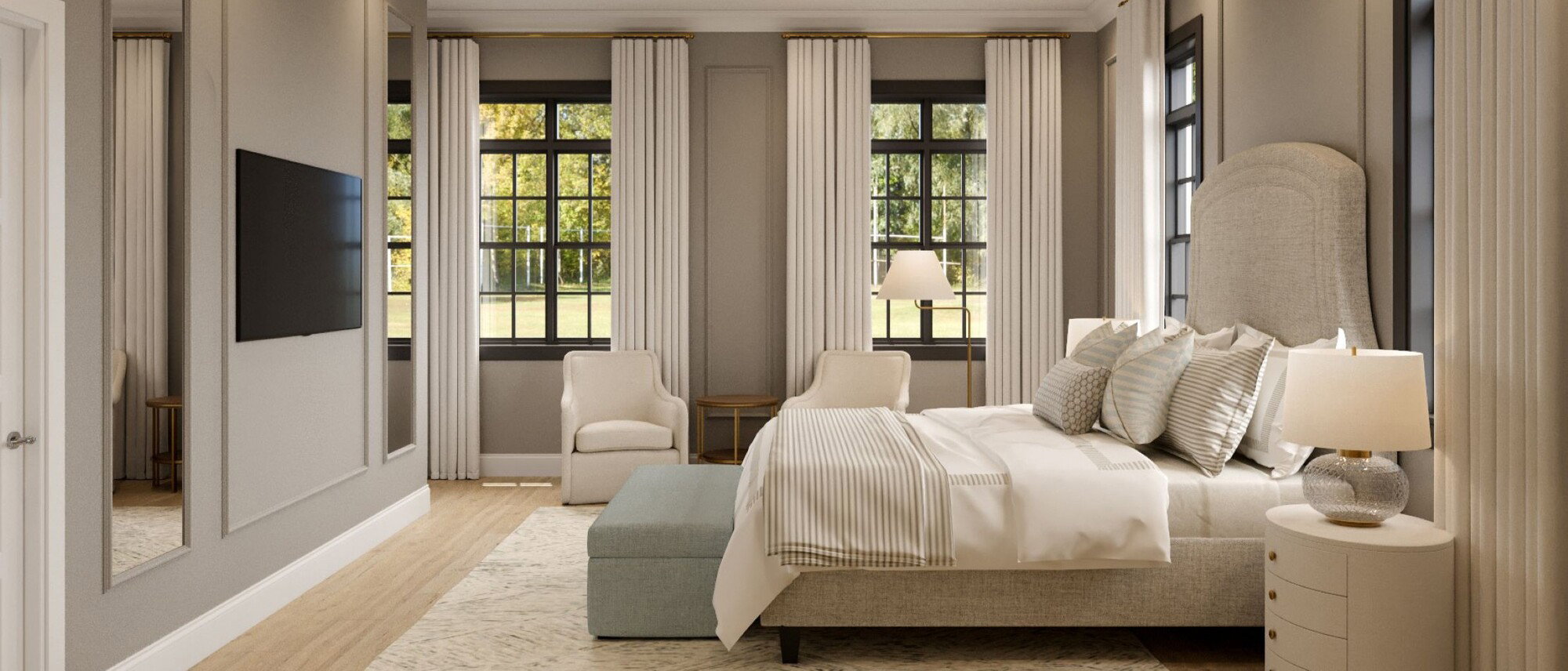 Cozy & Inviting Bedroom Design with Modern Touches-Edward After Rendering
