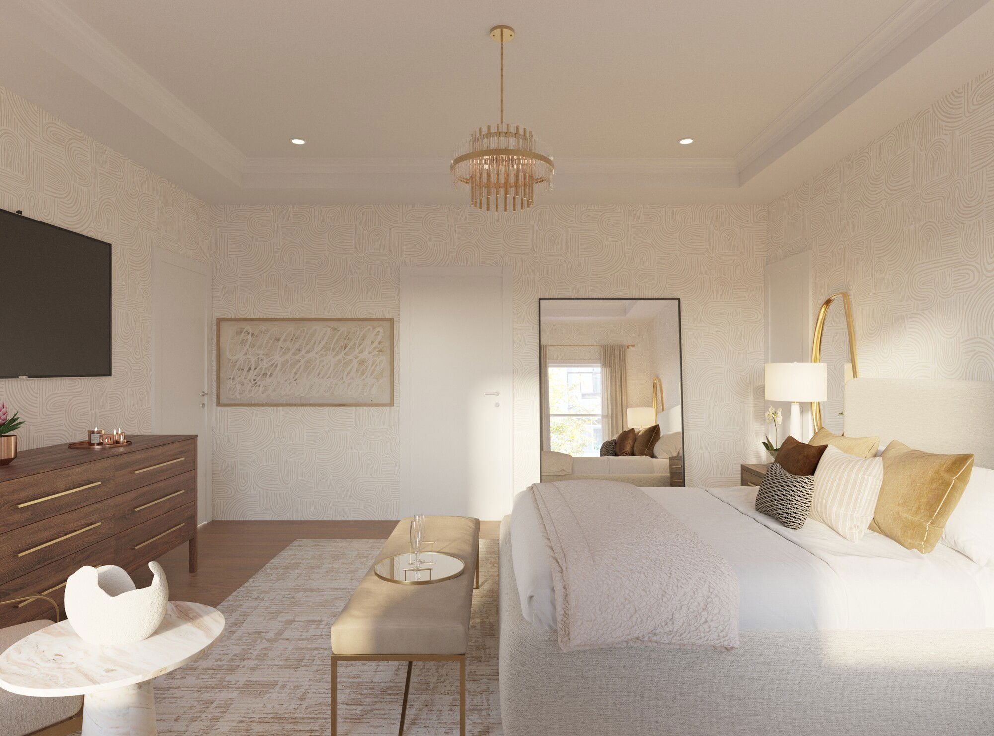 Online Designer Bedroom 3D Model 3